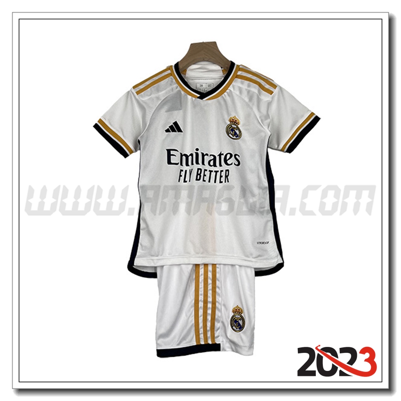 Kit Maglia Real Madrid Bambino Prima 2023 2024