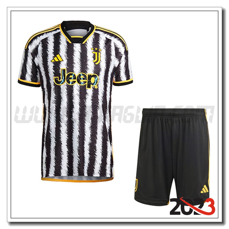 Kit Maglia Juventus Prima + Pantaloncini 2023 2024