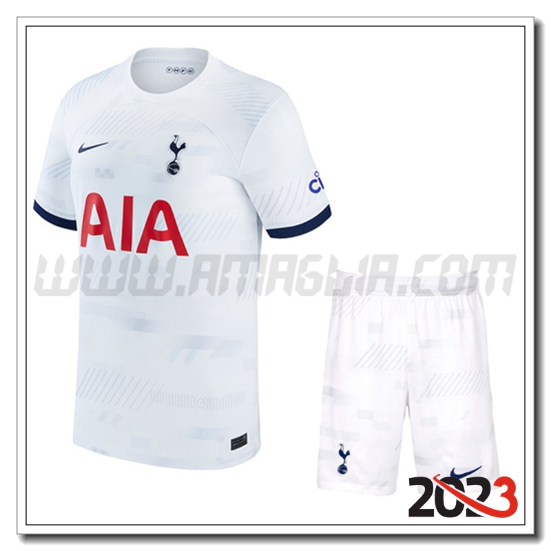 Kit Maglia Tottenham Hotspurs Prima + Pantaloncini 2023 2024