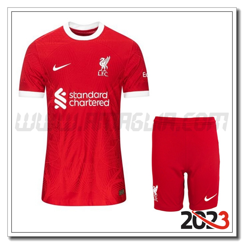 Kit Maglia FC Liverpool Prima + Pantaloncini 2023 2024