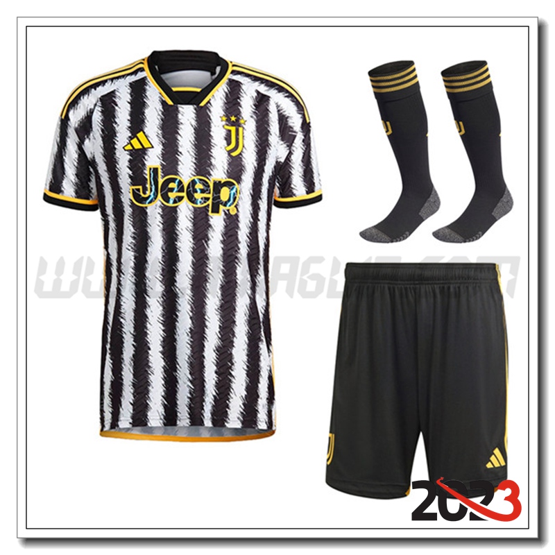 Kit Maglia Juventus Prima (Pantaloncini + Calzini) 2023 2024