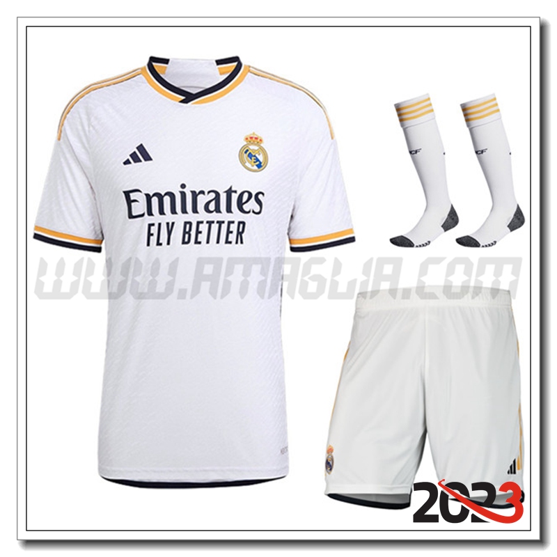 Kit Maglia Real Madrid Prima (Pantaloncini + Calzini) 2023 2024
