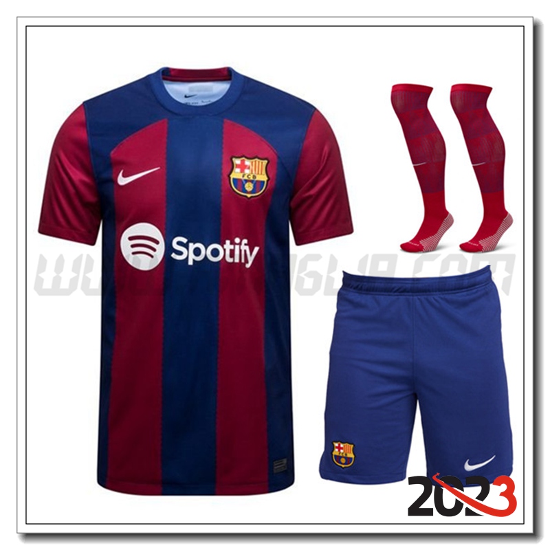 Kit Maglia FC Barcellona Prima (Pantaloncini + Calzini) 2023 2024
