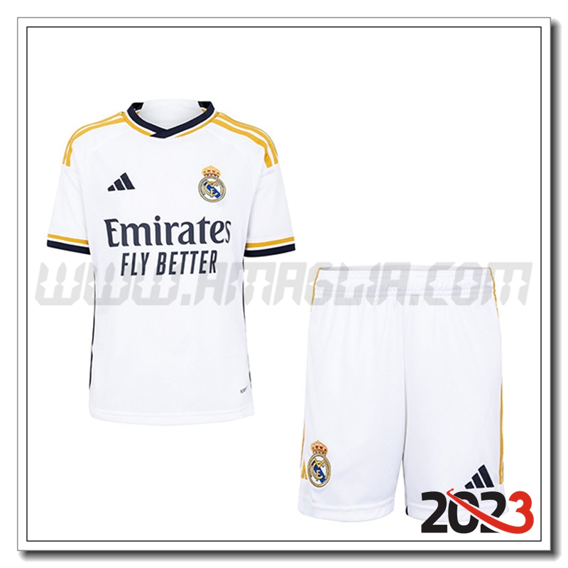 Nuovo Kit Maglia Real Madrid Bambino Prima 2023 2024
