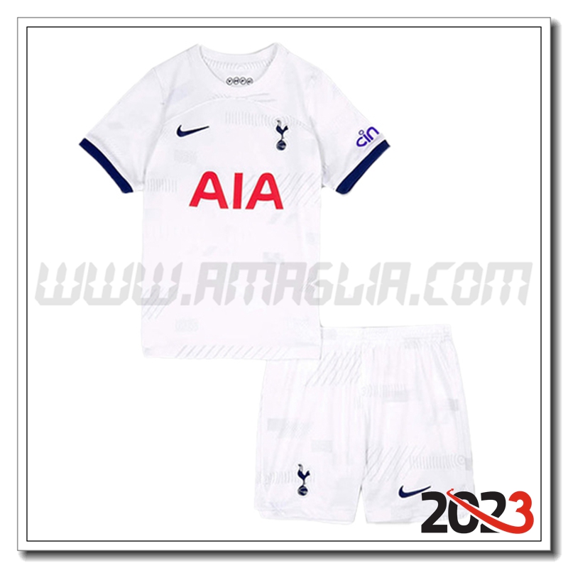 Nuovo Kit Maglia Tottenham Hotspurs Bambino Prima 2023 2024