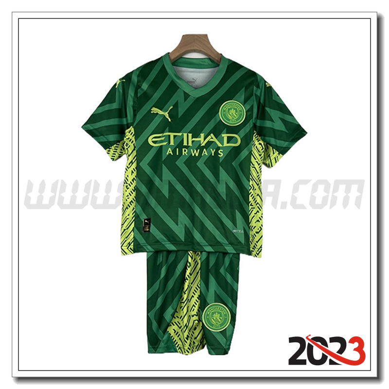 Kit Maglia Portiere Manchester City Bambino 2023 2024
