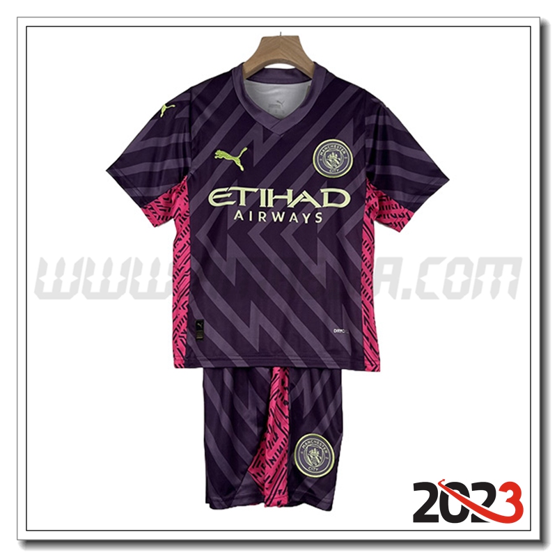 Kit Maglia Portiere Manchester City Bambino 2023 2024