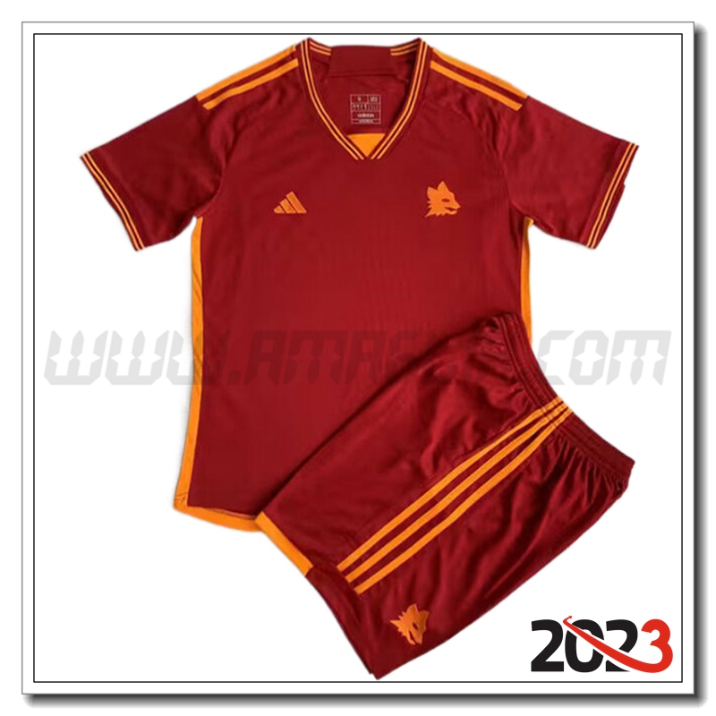 Kit Maglia AS Roma Bambino Prima 2023 2024