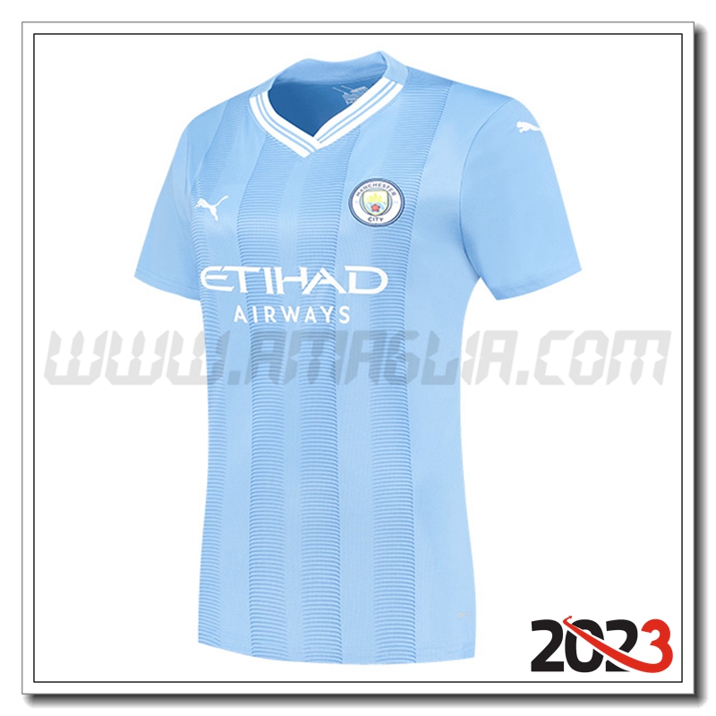 Prima Maglia Calcio Manchester City Donna 2023 2024