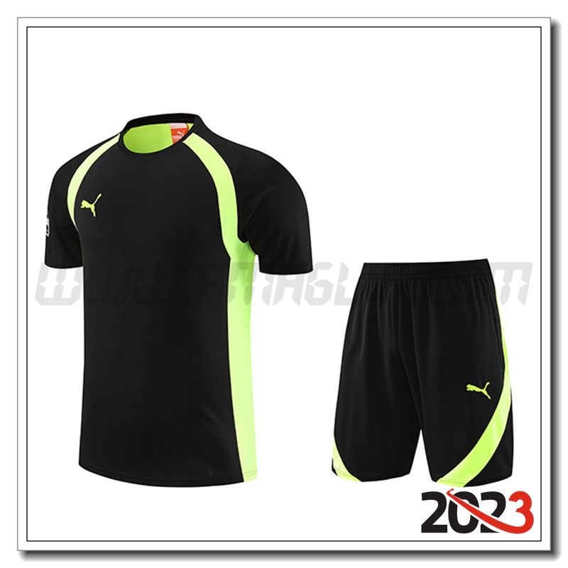 Kit Maglia Allenamento + Pantaloncini Puma Nero 2023 2024