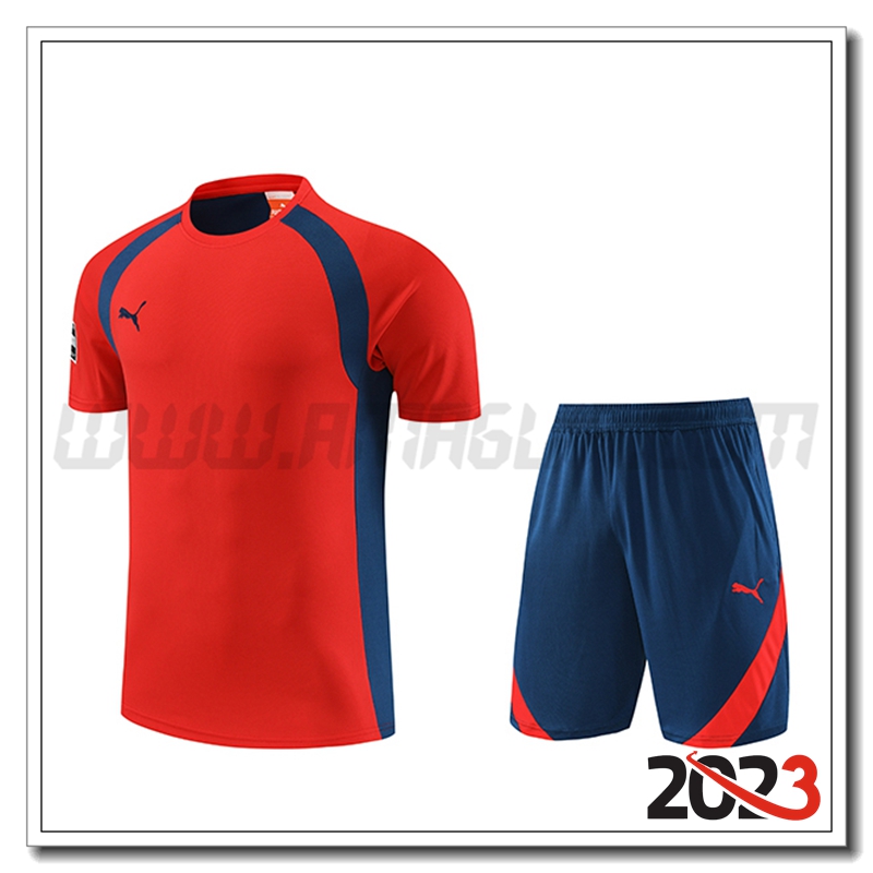 Kit Maglia Allenamento + Pantaloncini Puma Rosso 2023 2024