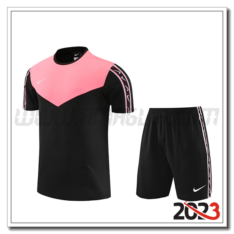 Kit Maglia Allenamento + Pantaloncini Nike Nero/Rosa 2023 2024