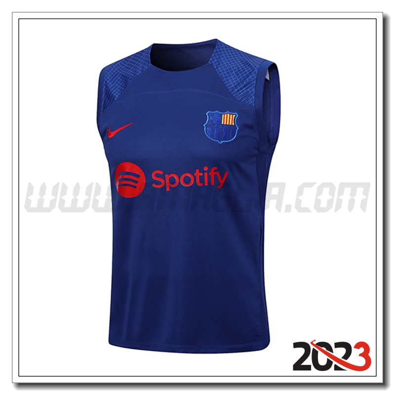 Canotta Allenamento FC Barcellona Blu 2023 2024 -02