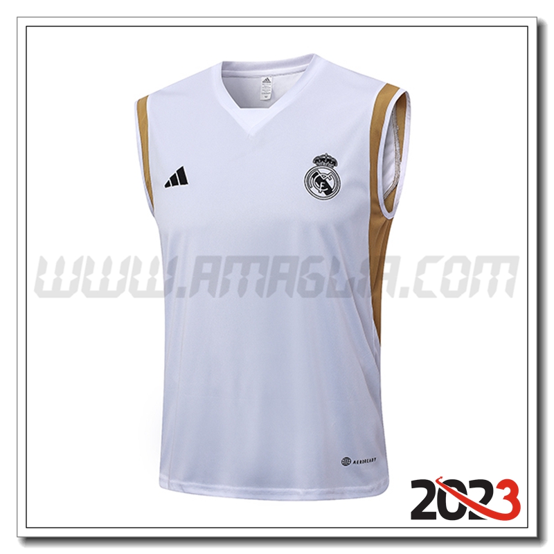 Canotta Allenamento Real Madrid Bianco 2023 2024 -04