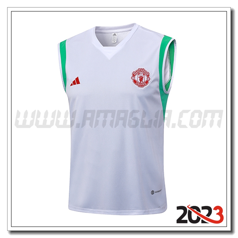 Canotta Allenamento Manchester United Bianco 2023 2024