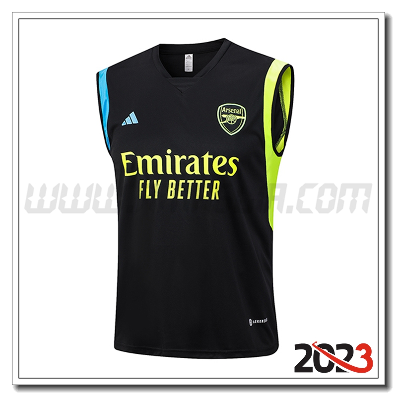 Canotta Allenamento Arsenal Nero 2023 2024 -03