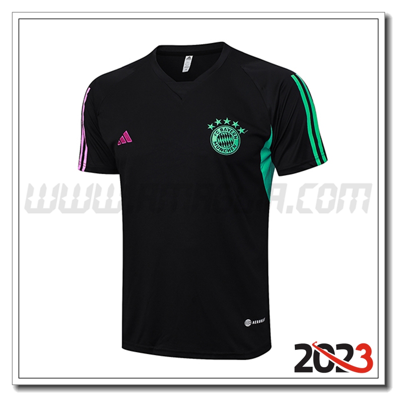 T Shirt Allenamento Bayern Monaco Nero 2023 2024 -02
