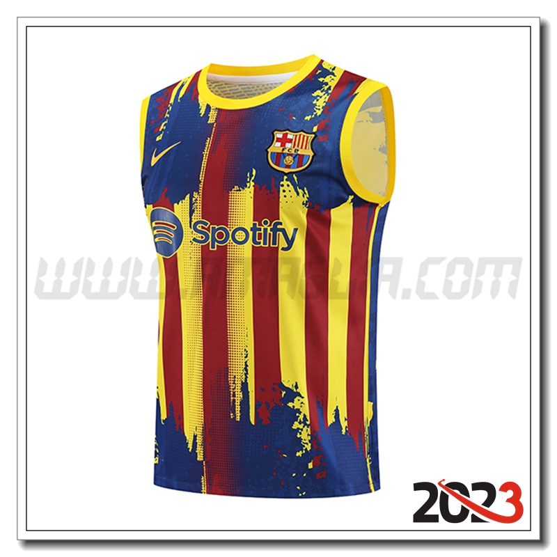 Canotta Allenamento FC Barcellona Giallo/Rosso/Blu 2023 2024