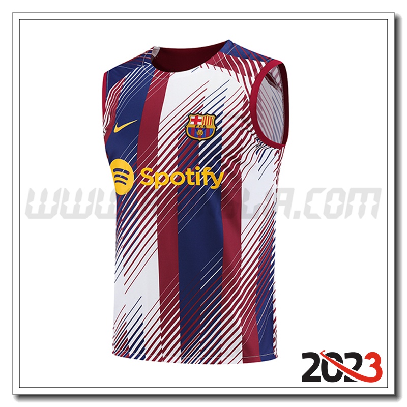Canotta Allenamento FC Barcellona Bianco/Blu/Rosso 2023 2024