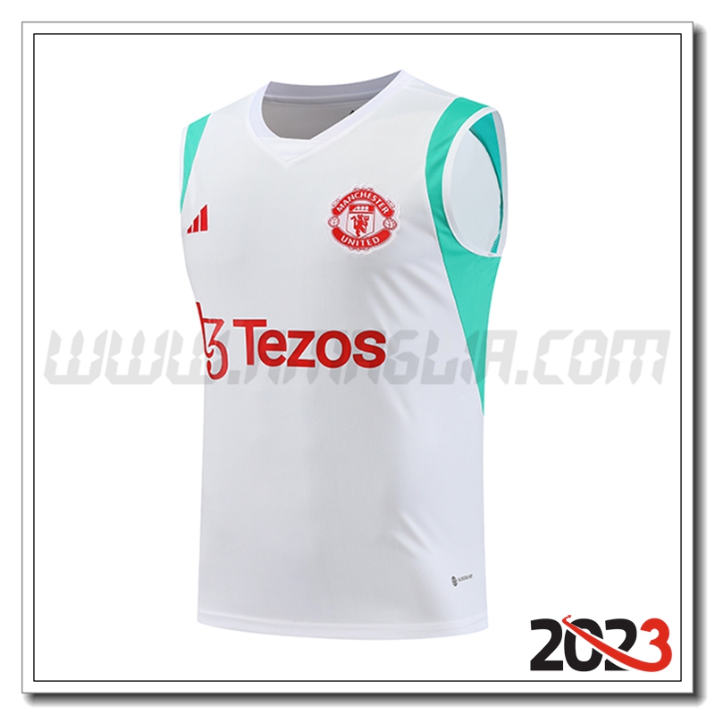 Canotta Allenamento Manchester United Bianco 2023 2024 -03