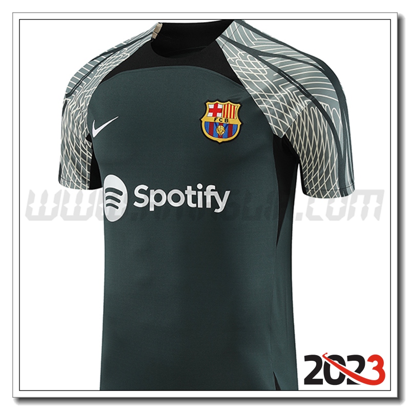 T Shirt Allenamento FC Barcellona Verde 2023 2024 -03