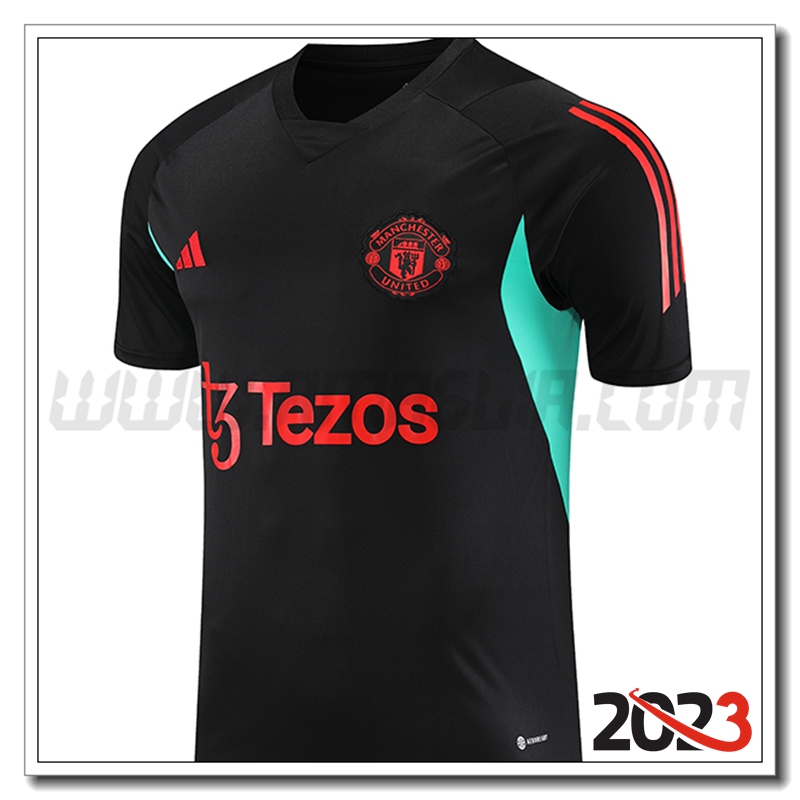 T Shirt Allenamento Manchester United Nero 2023 2024 -03