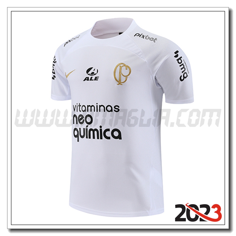 T Shirt Allenamento Corinthians Bianco 2023 2024 -02