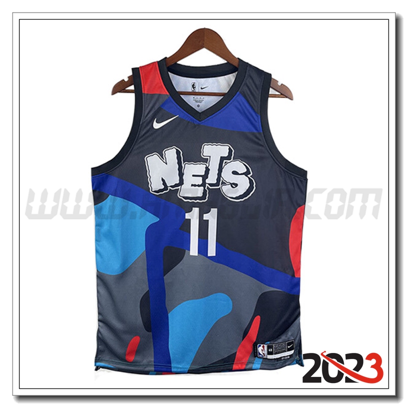 Maglia Brooklyn Nets (IRVING #11) 2023/24 Blu/Grigio