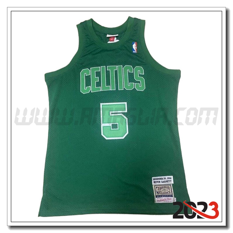 Maglia Boston Celtics (GARNETT #5) 2023/24 Verde -02