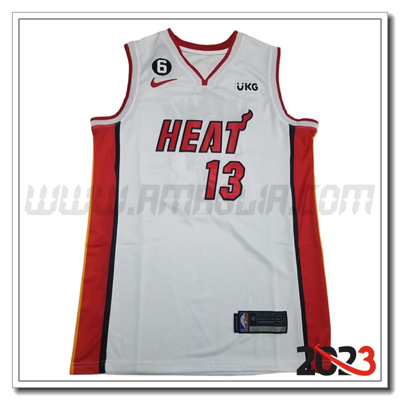 Maglia Miami Heat (ADEBAYO #13) 2023/24 Bianco -07