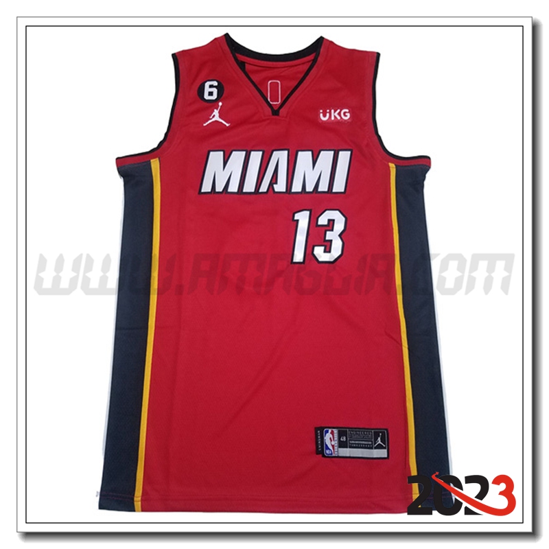 Maglia Miami Heat (ADEBAYO #13) 2023/24 Rosso