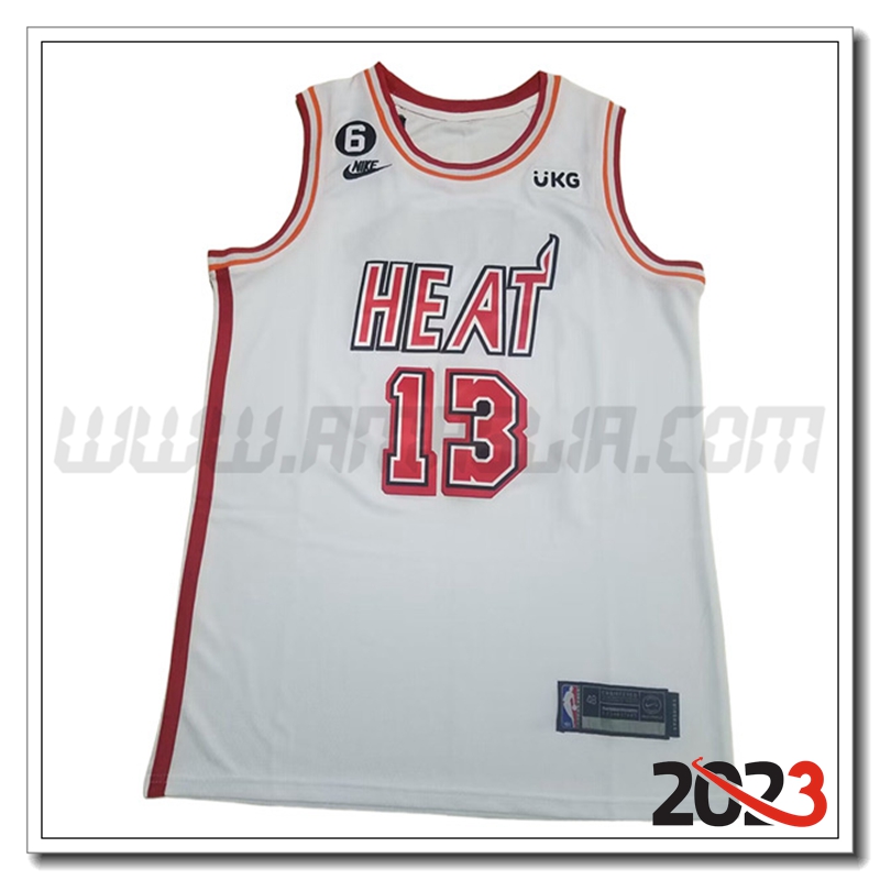 Maglia Miami Heat (ADEBAYO #13) 2023/24 Bianco -06