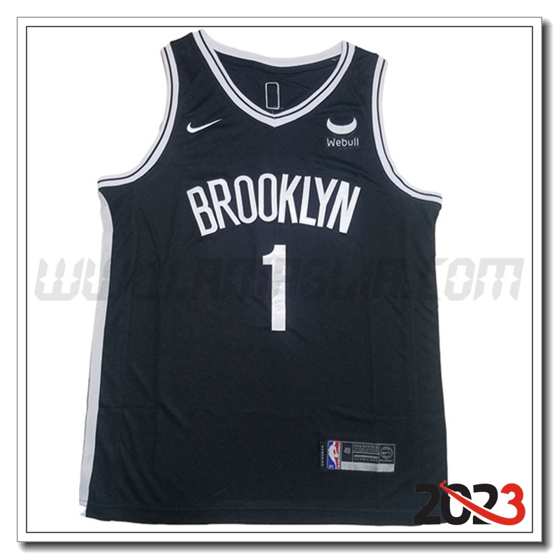 Maglia Brooklyn Nets (BRIDGES #1) 2023/24 Nero -02