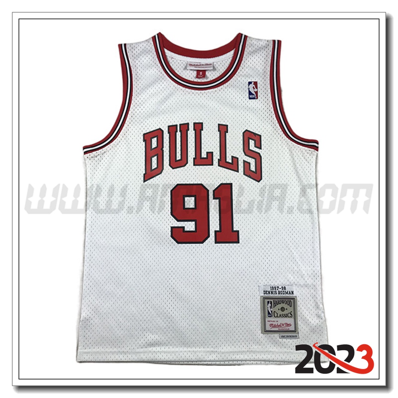 Maglia Chicago Bulls (RODMAN #91) 2023/24 Bianco