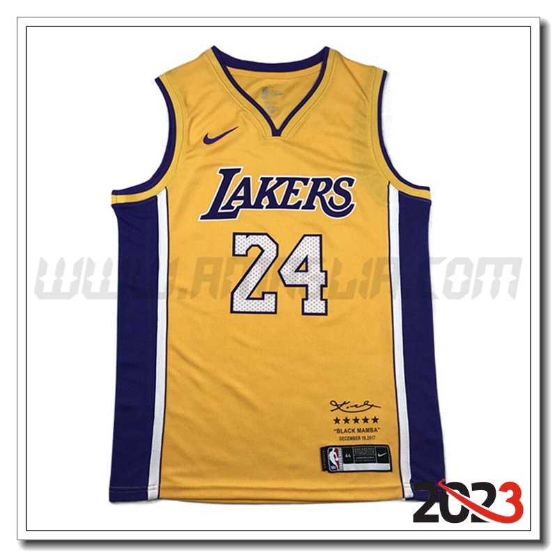 Maglia Los Angeles Lakers (BRYANT #24) 2023/24 Giallo -02