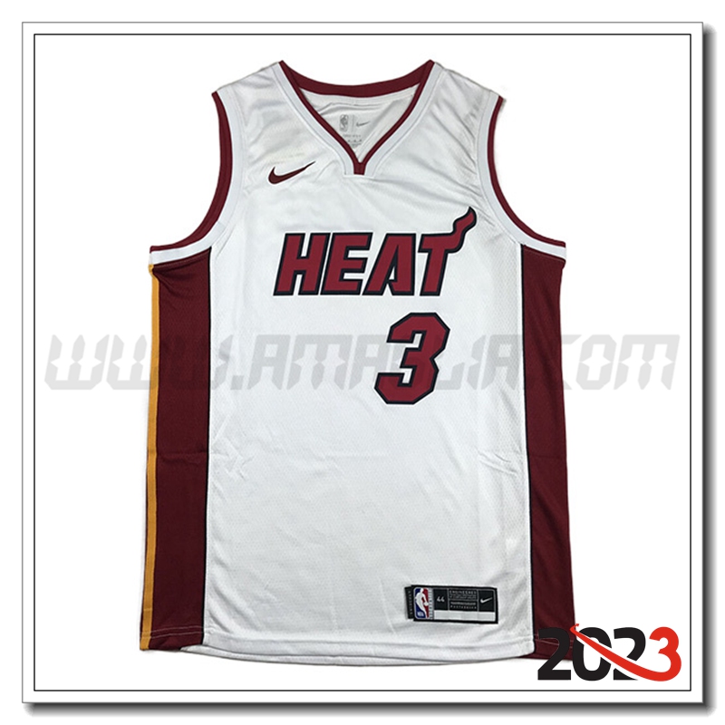 Maglia Miami Heat (WADE #3) 2023/24 Bianco