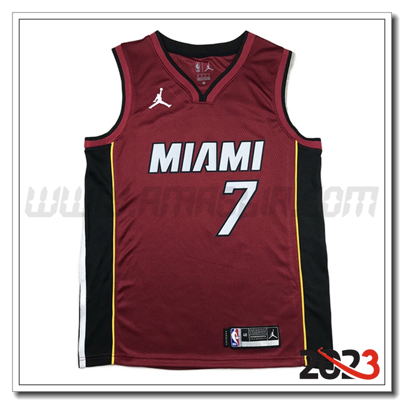Maglia Miami Heat (LOWRY #7) 2023/24 Rosso