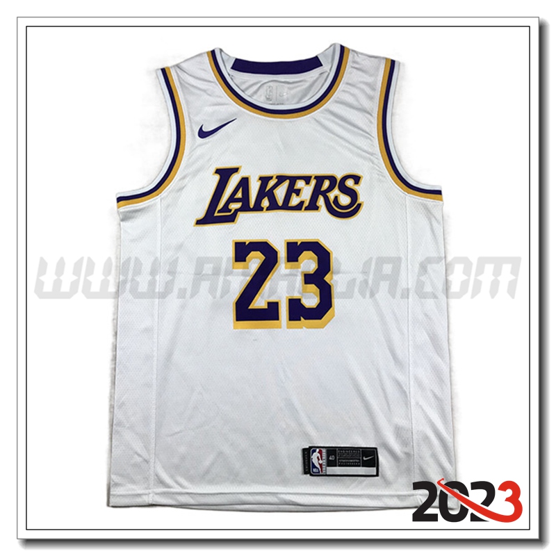 Maglia Los Angeles Lakers (JAMES #23) 2023/24 Bianco