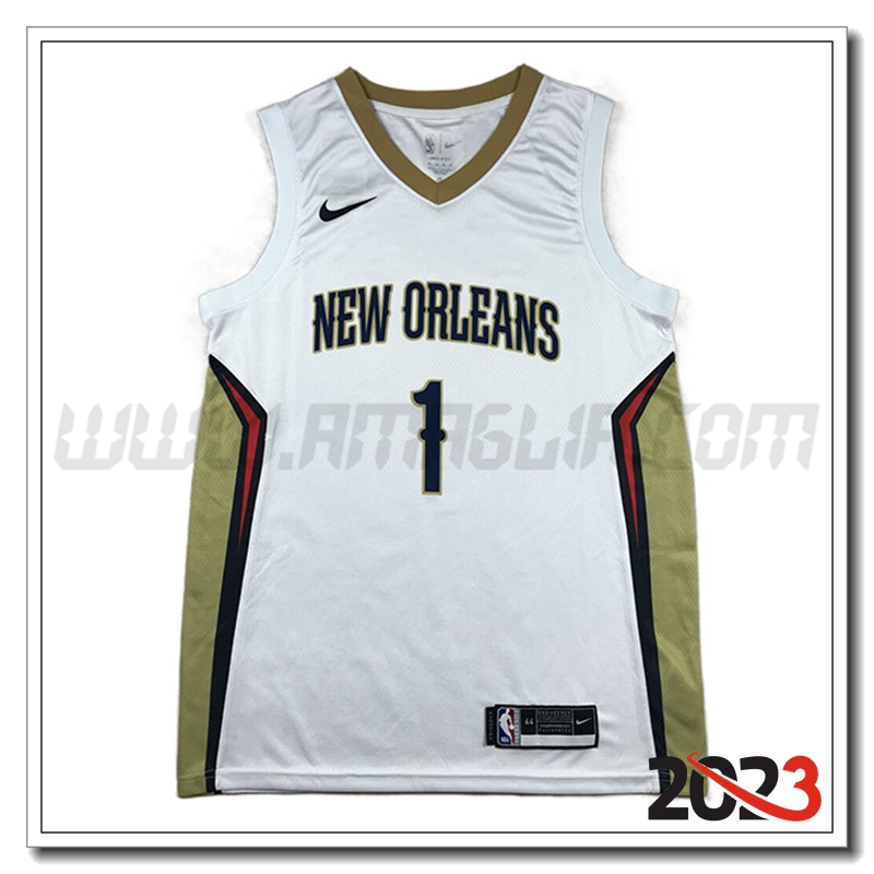 Maglia New Orleans Pelicans (WILLIAMSON #1) 2023/24 Bianco