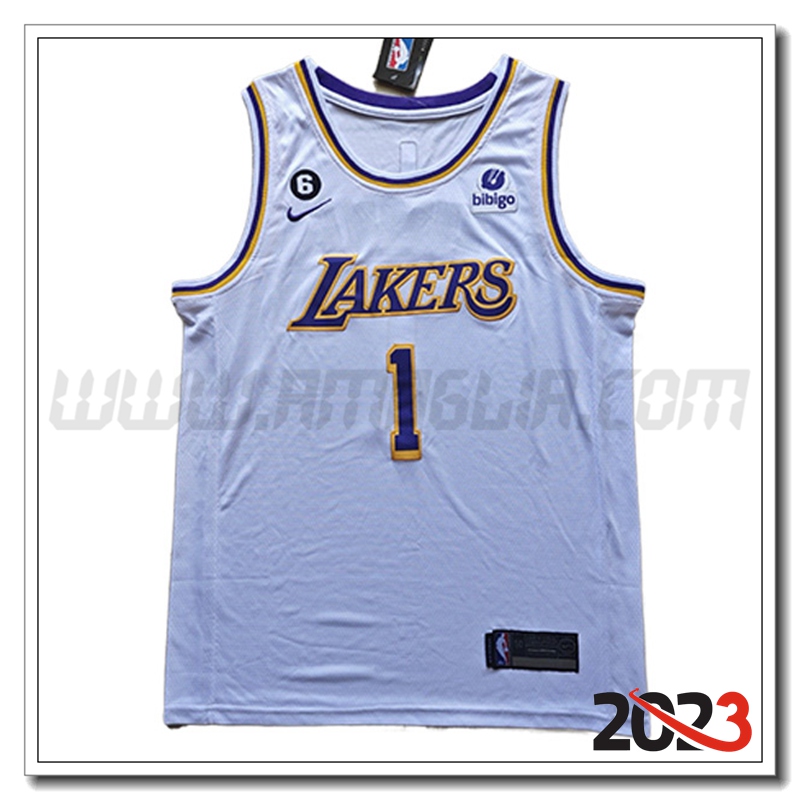 Maglia Los Angeles Lakers (RUSSELL #1) 2023/24 Bianco