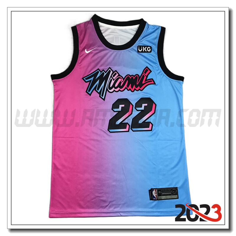 Maglia Miami Heat (BUTLER #22) 2023/24 Blu/Rosa