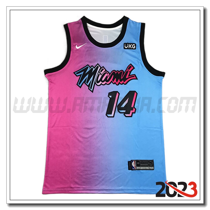 Maglia Miami Heat (HERRO #14) 2023/24 Blu/Rosa