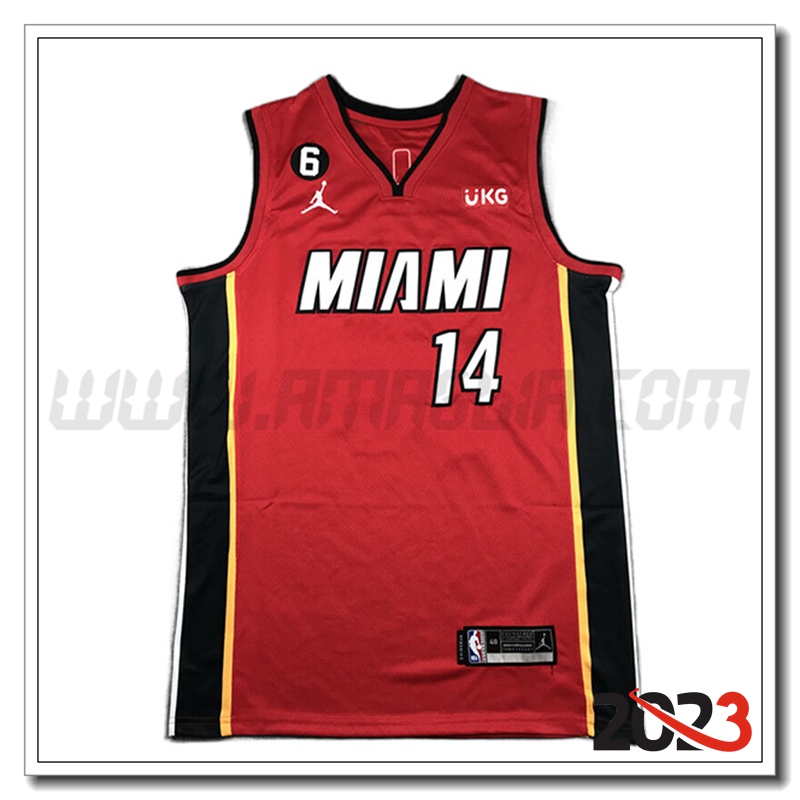 Maglia Miami Heat (HERRO #14) 2023/24 Rosso -02