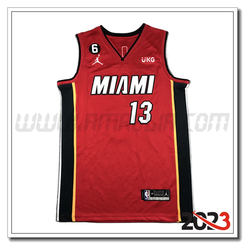 Maglia Miami Heat (ADEBAYO #13) 2023/24 Rosso -02
