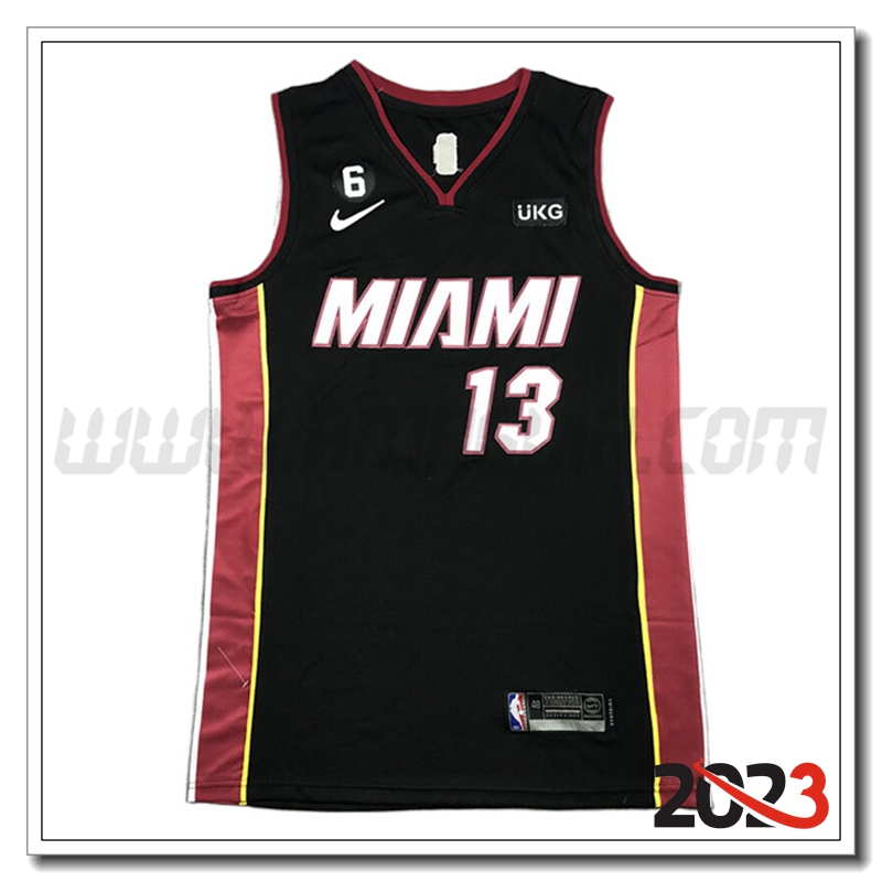 Maglia Miami Heat (ADEBAYO #13) 2023/24 Nero -03