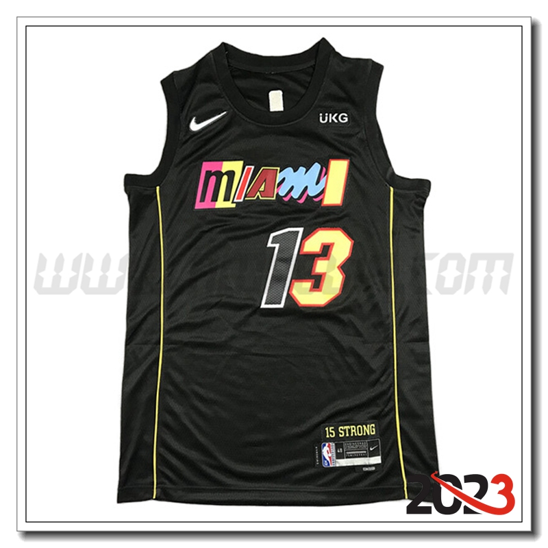 Maglia Miami Heat (ADEBAYO #13) 2023/24 Nero -02