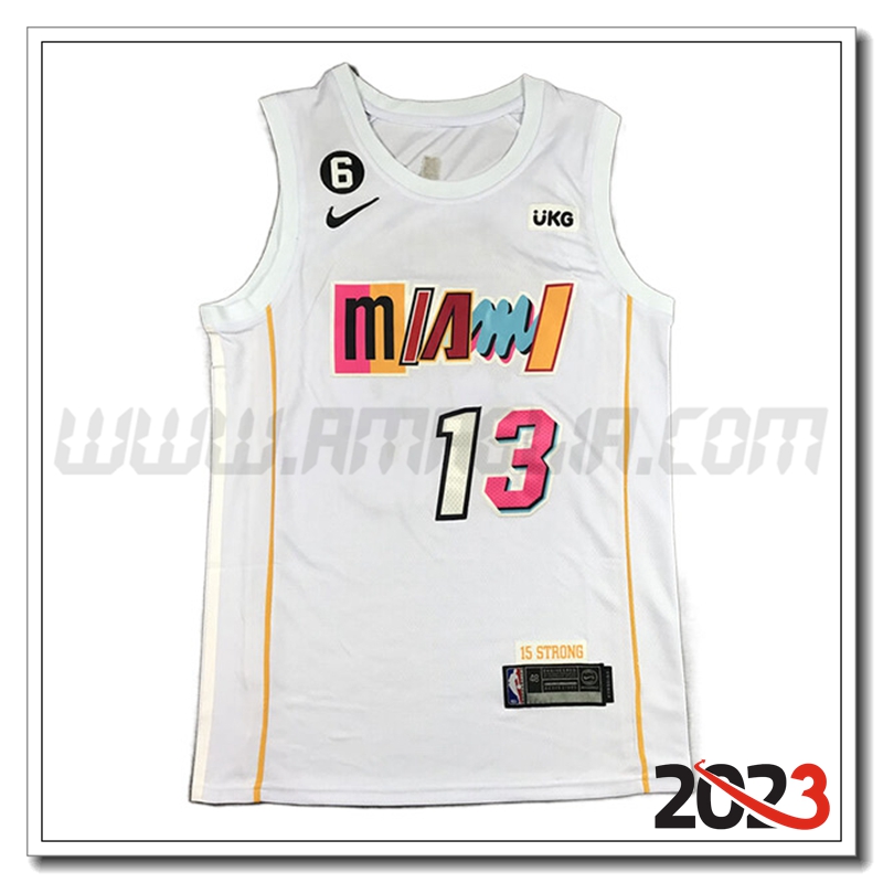 Maglia Miami Heat (ADEBAYO #13) 2023/24 Bianco -03