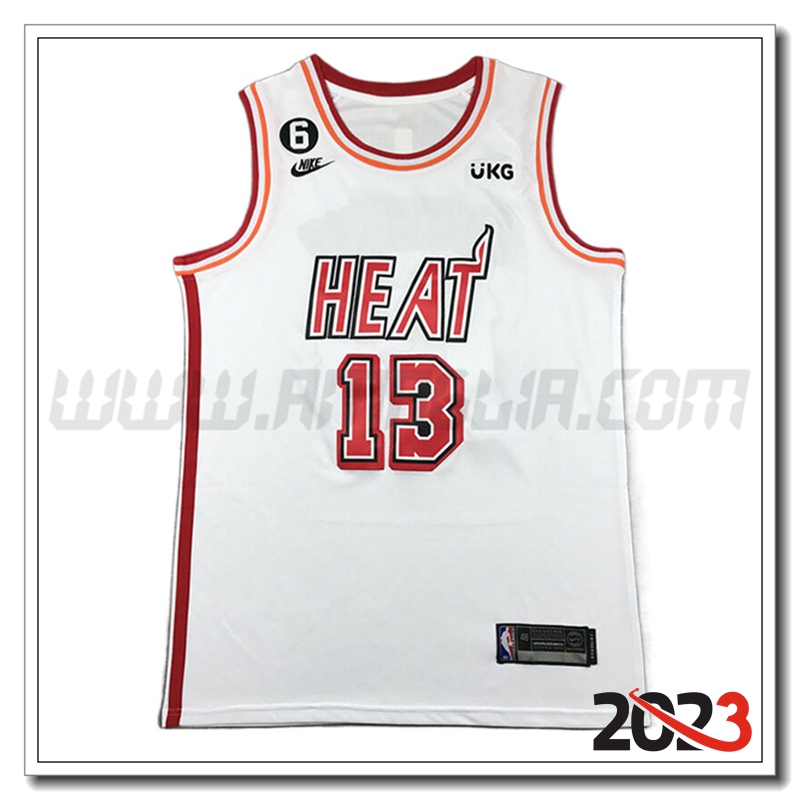 Maglia Miami Heat (ADEBAYO #13) 2023/24 Bianco -02