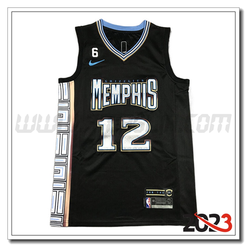 Maglia Memphis Grizzlies (MORANT #12) 2023/24 Nero -02