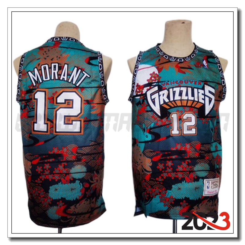 Maglia Memphis Grizzlies (MORANT #12) 2023/24 Verde/Rosso